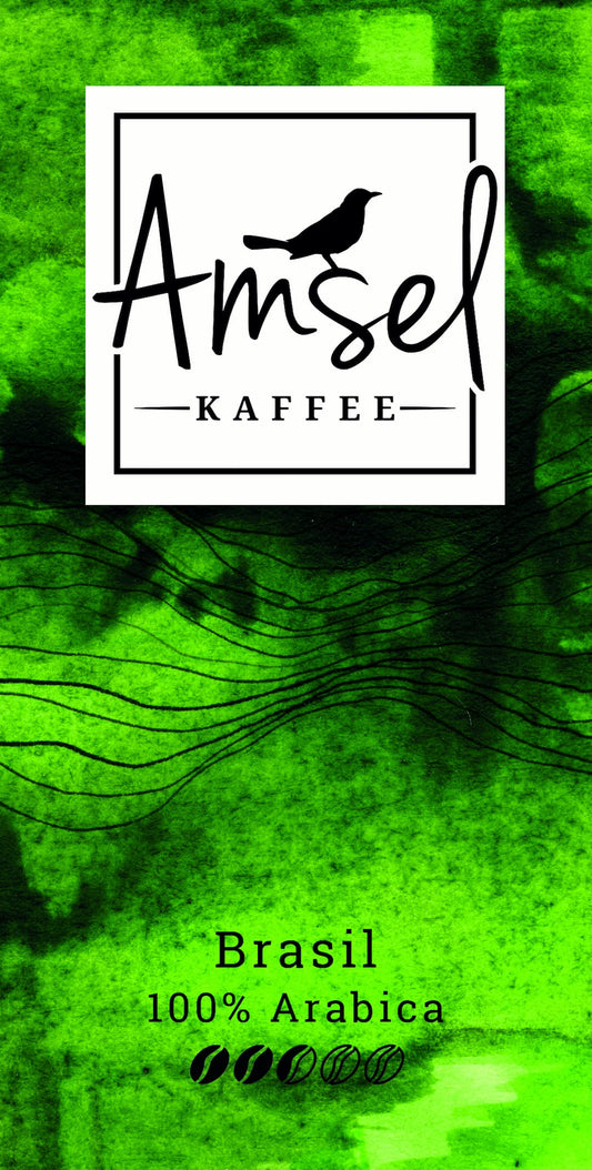 Brasil Yellow Bourbon von Amsel Kaffee – milder Single Origin Arabica mit Noten von Schokolade, Toffee und Marzipan